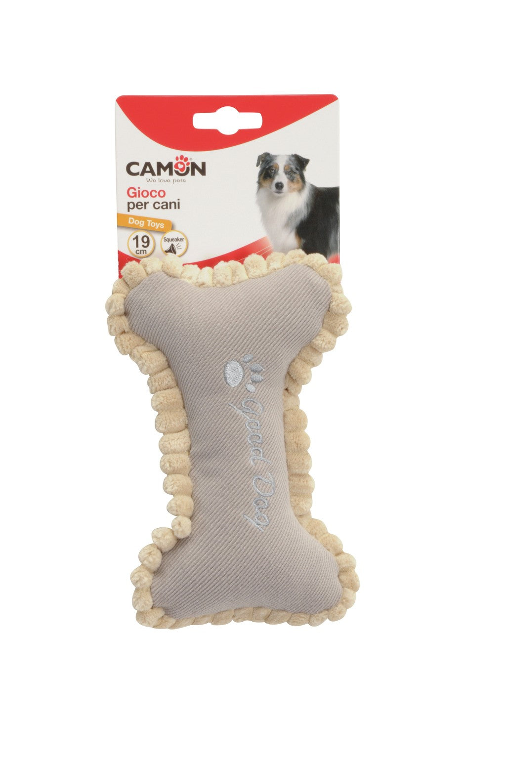 Gioco "Osso in Tessuto" con squeaker - Camon