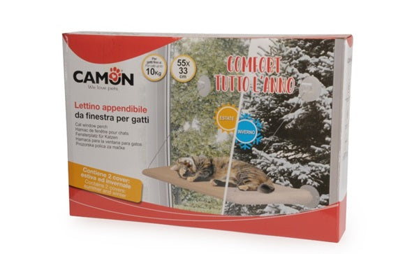 Lettino da finestra con ventose per gatti - Camon