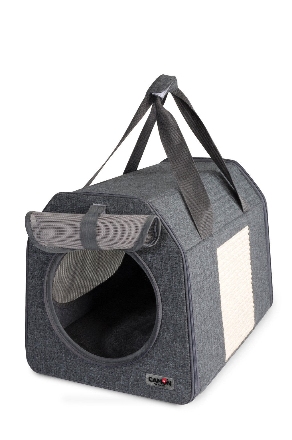 Trasportino Pieghevole per Gatti con Tiragraffi- Camon