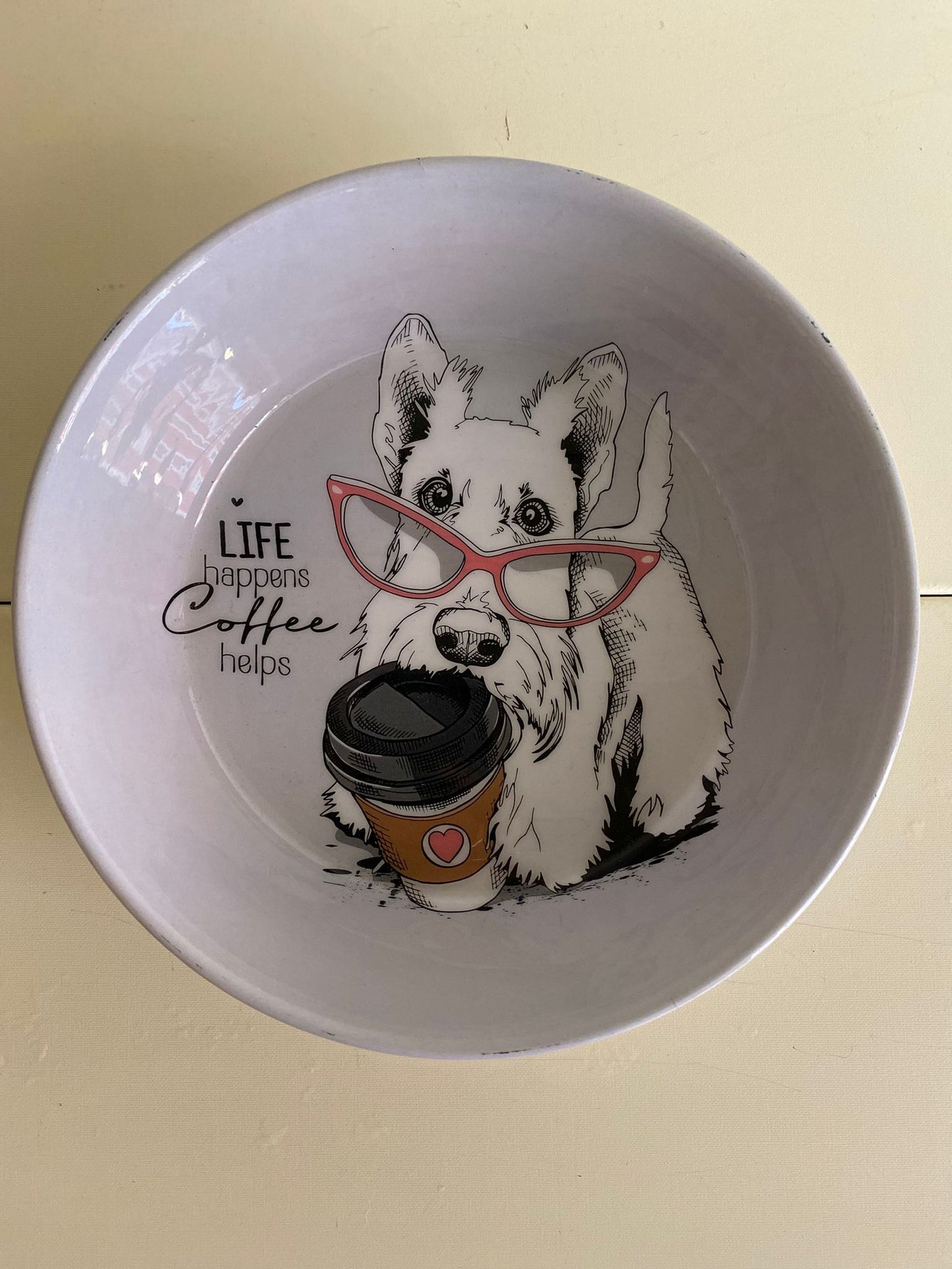 Ciotola con disegno stilizzato e colorato di cane – modello Scottish Terrier