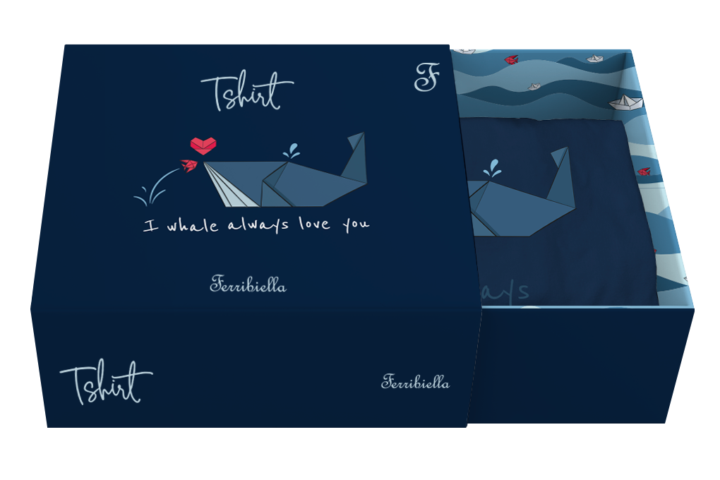 Cofanetto regalo con T-Shirt Origami per cane – ideale per l’estate