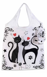 Borsa richiudibile "Pretty Cat" - Art From Italy