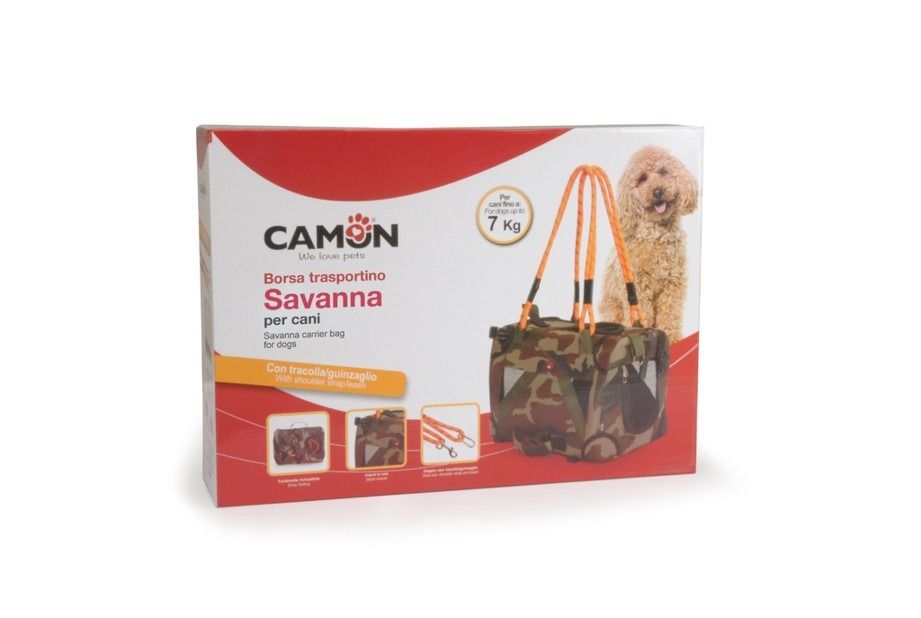 Borsa Trasportino e Guinzaglio "Savanna" - Camon