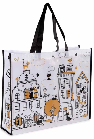 Borsa Rigida "French Pretty Cats" - Art From Italy