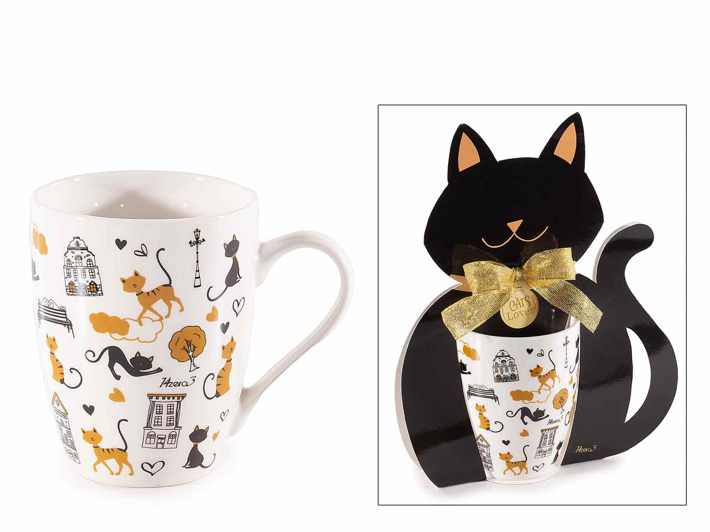 Tazza in porcellana con decori gatti - Da Tommy Pet Boutique