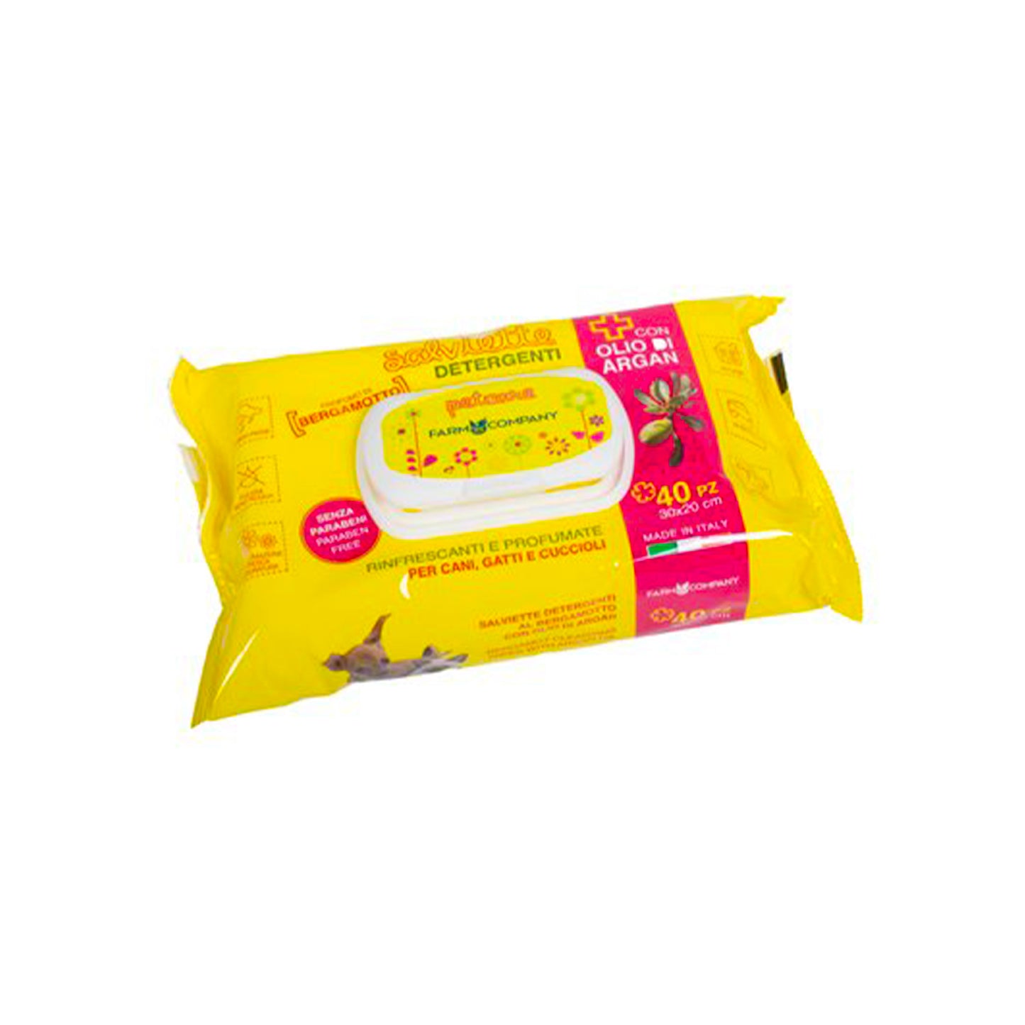 Salviette “Bergamotto con Olio di Argan”
