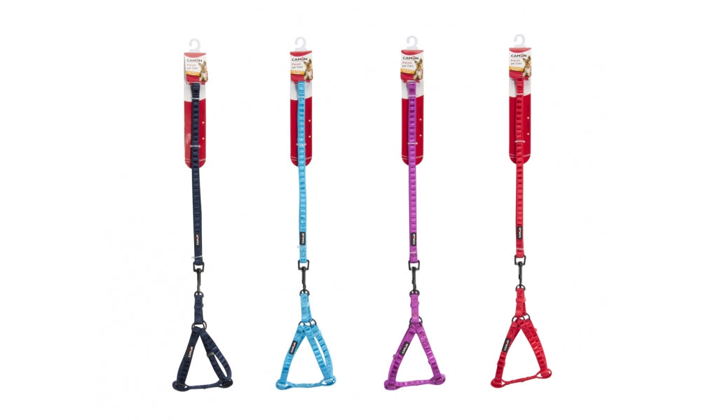 Parure pettorina + guinzaglio "Tinta Unita Con Bande" - Camon