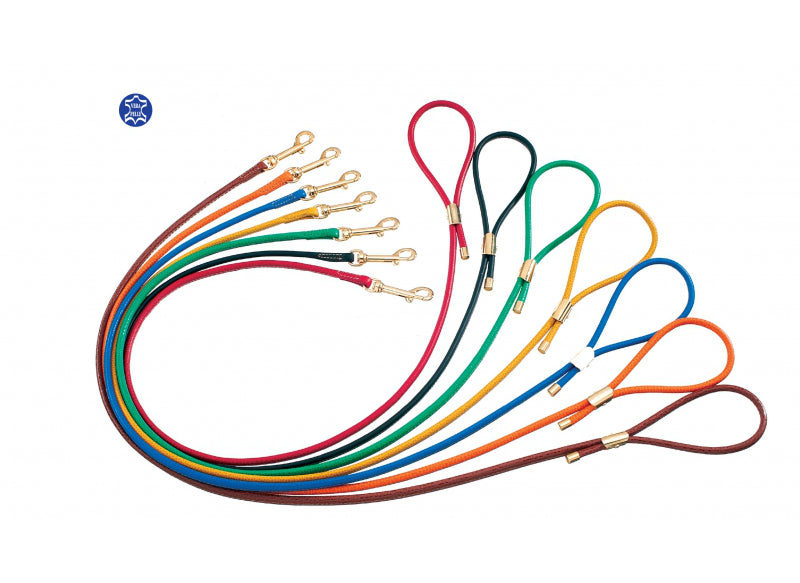 Guinzaglio tubolare in vitello con "Lavorazione a Dollaro" - La Cinopelca