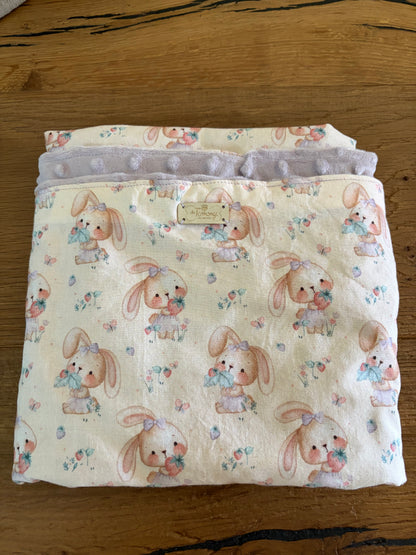 Copertina double pile/mussola con coniglietti - Da Tommy Pet Boutique