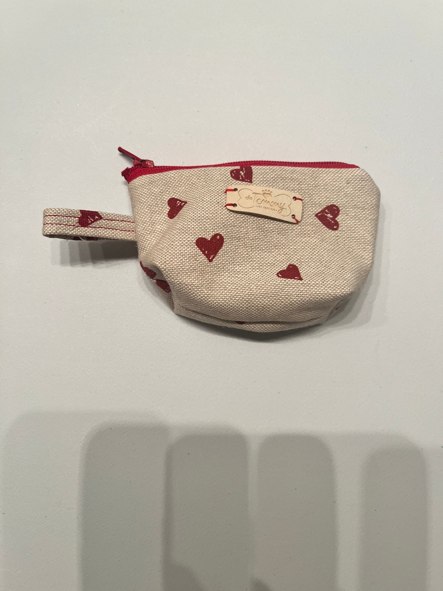 Portasacchetti in tessuto Beige con Cuoricini - Da Tommy Pet Boutique