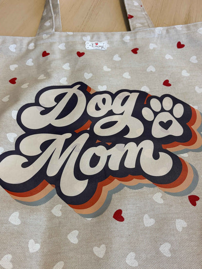 Borsa Shopper fondo a cuori + Mom - da Tommy Pet Boutique