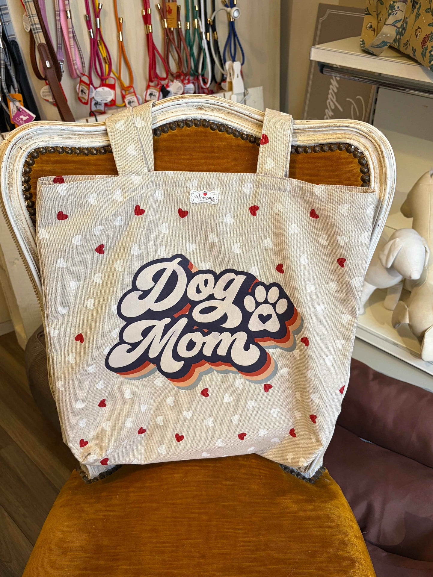 Borsa Shopper fondo a cuori + Mom - da Tommy Pet Boutique