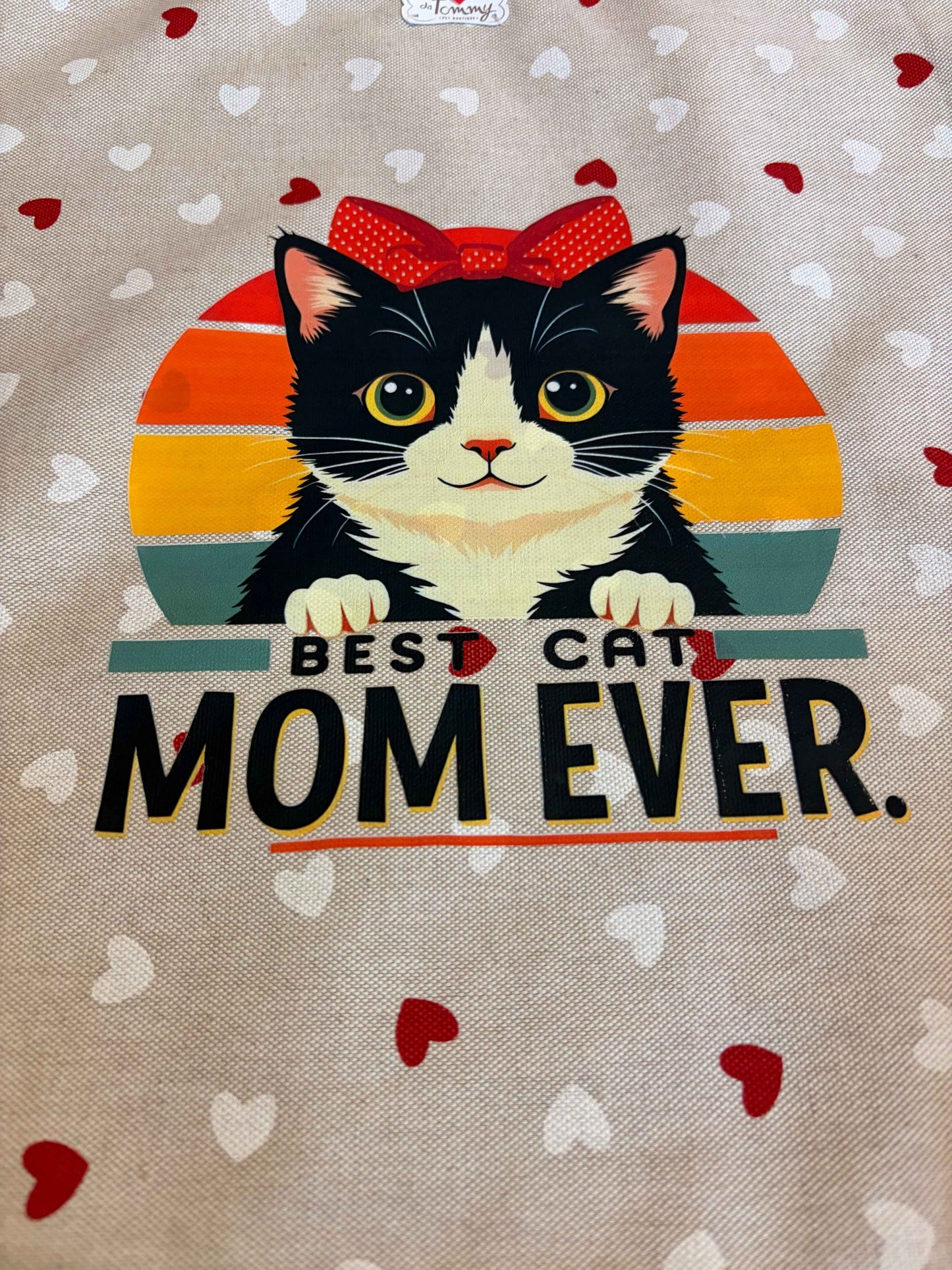 Borsa Shopper fondo a cuori + Mom - da Tommy Pet Boutique