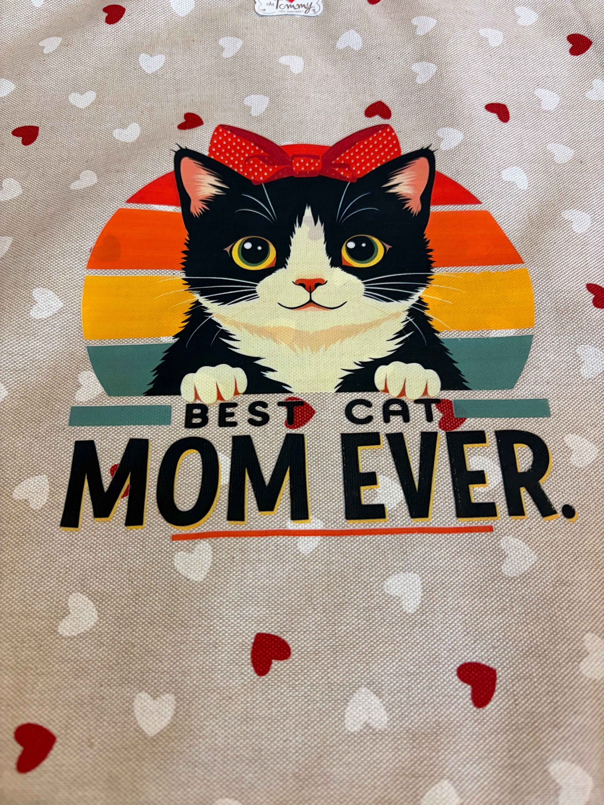 Borsa Shopper fondo a cuori + Mom - da Tommy Pet Boutique