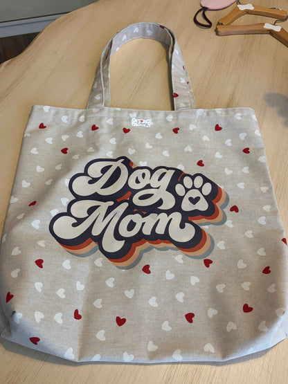 Borsa Shopper fondo a cuori + Mom - da Tommy Pet Boutique