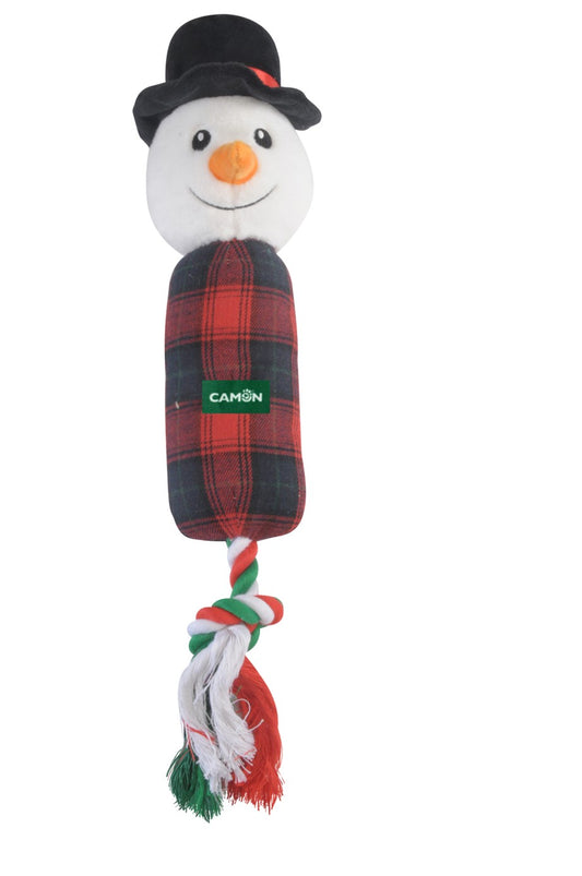 Gioco Natalizio "Pupazzo di Neve Tartan con Corda"  - Camon