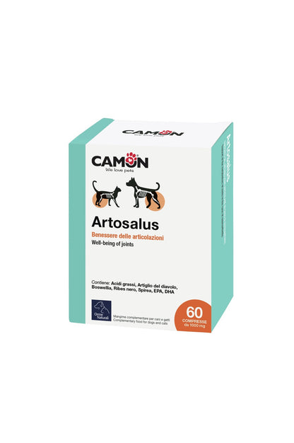 Artosalus – integratore naturale per articolazioni cani e gatti, confezione da 30 o 60 compresse

