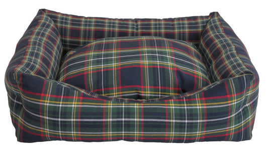Cuccia divanetto natalizio tartan blu  - Camon