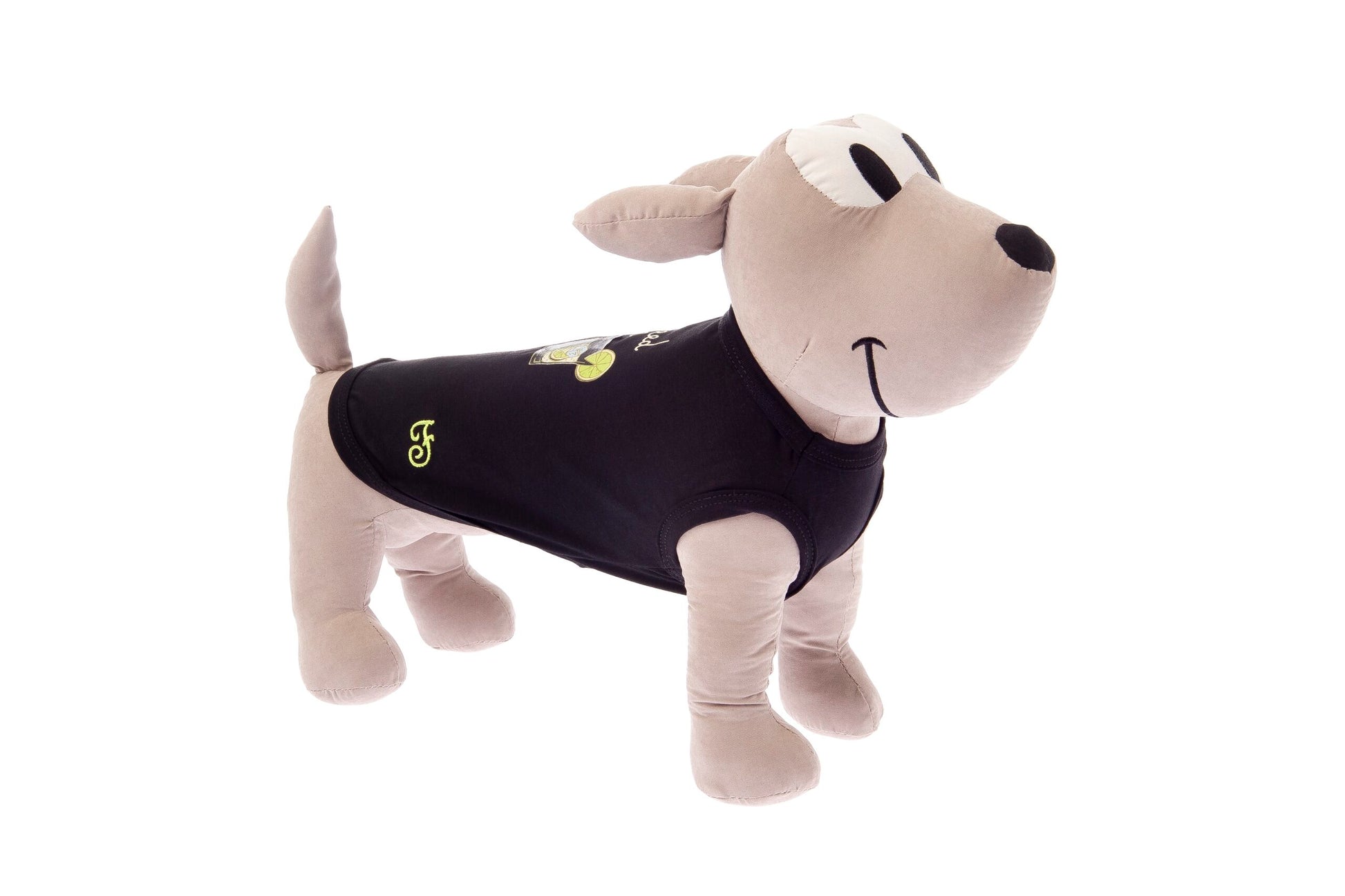 Cane di piccola taglia con T-Shirt Me & Gin Tonic – moda estiva pet

