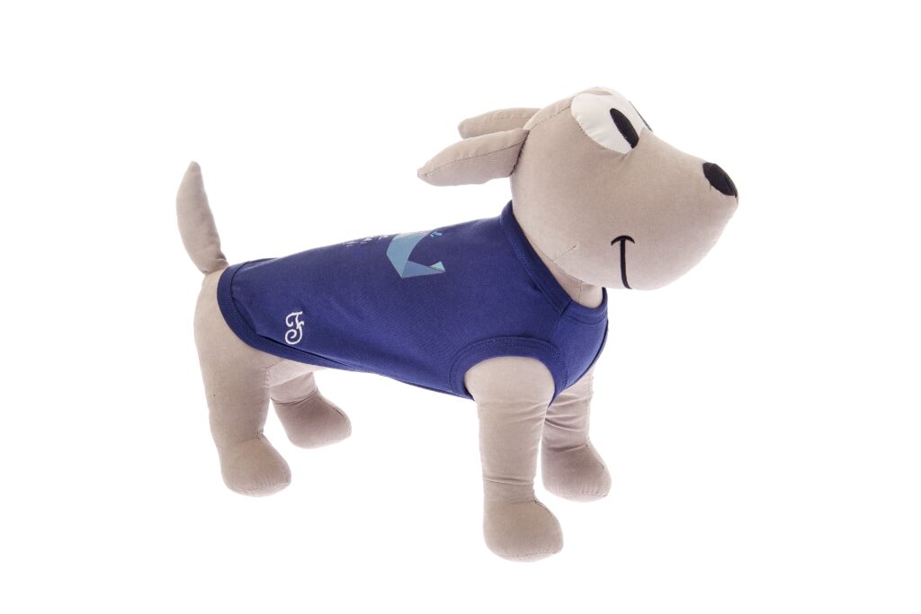 Cane taglia piccola con maglietta Origami Ferribiella – abbigliamento estivo per pet


