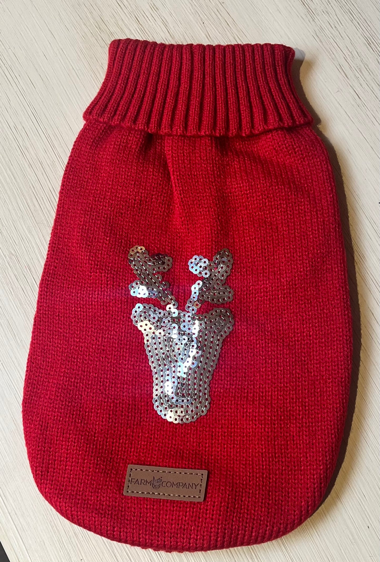 Maglioncino Natalizio con Renna di Paillettes - Farm Company
