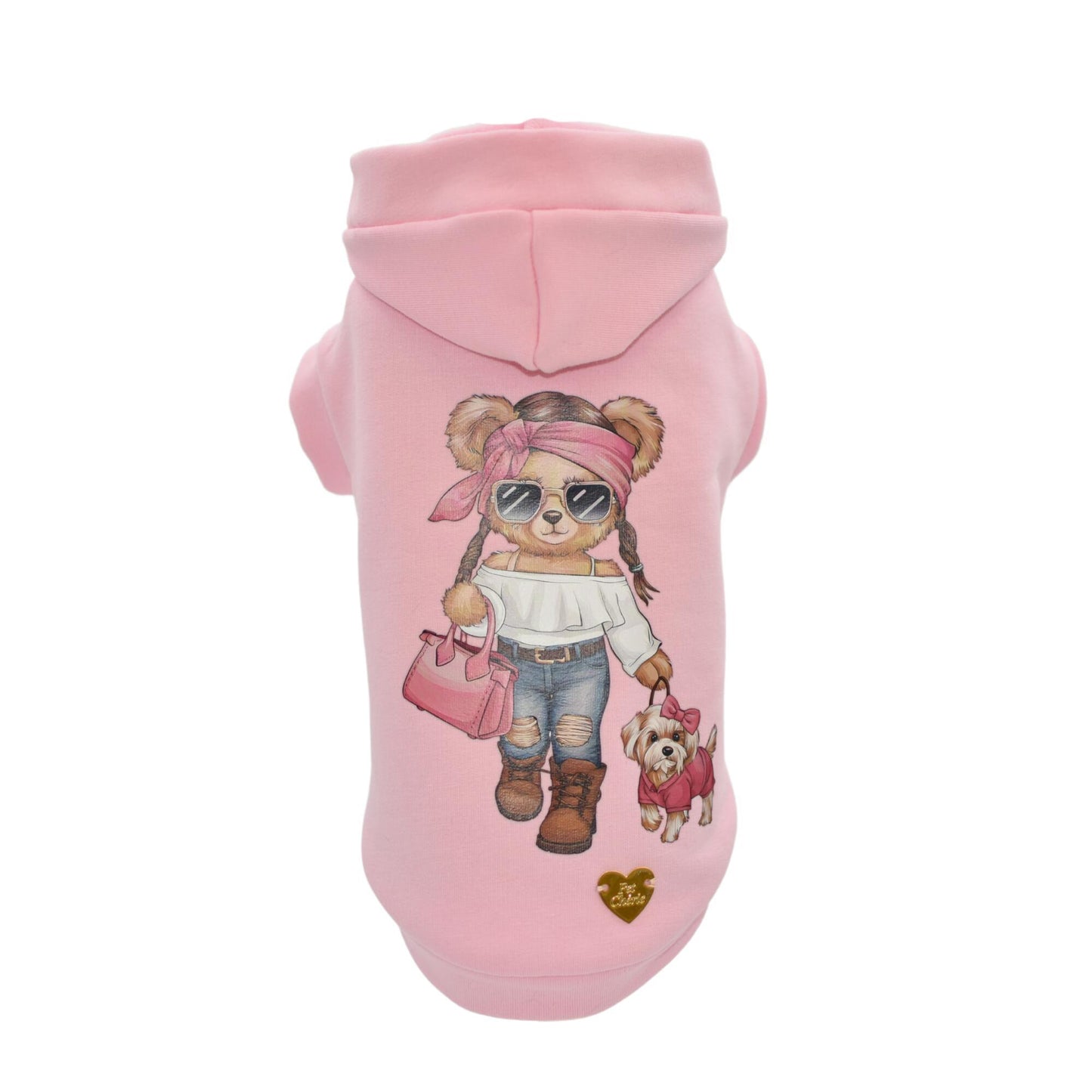 Felpa "Fashion Miss Teddy" - Pet Chérie