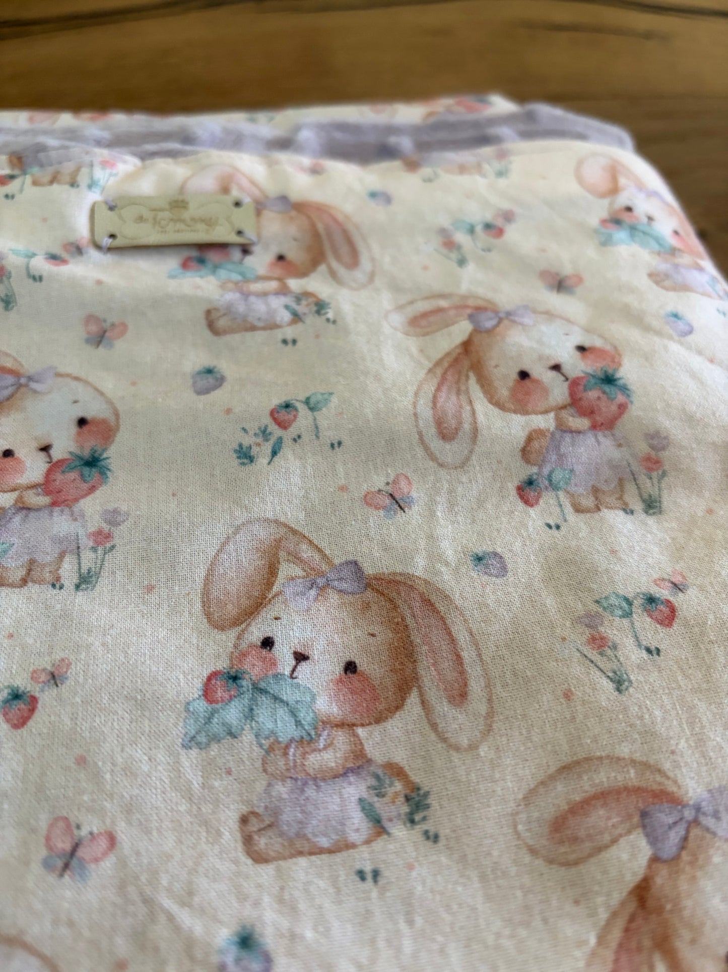 Copertina double pile/mussola con coniglietti - Da Tommy Pet Boutique