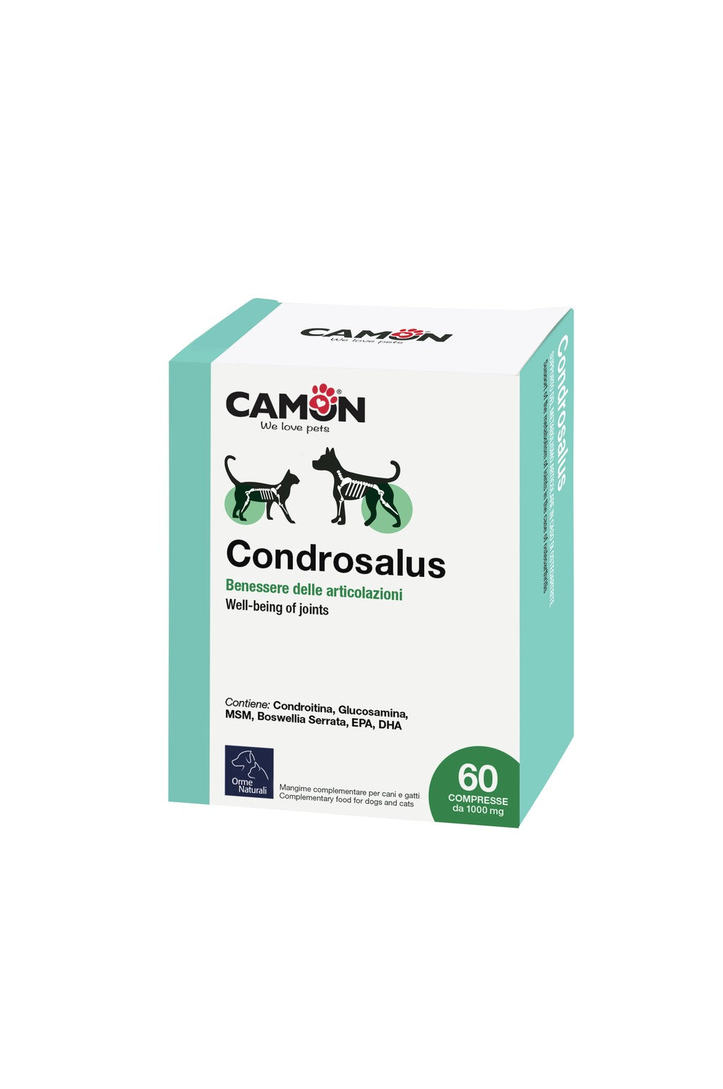 Condrosalus – integratore per articolazioni di cani e gatti, confezione da 30 o 60 compresse

