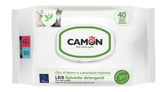 Salviette detergenti "Leis" all'olio di Neem e Lavandula Hybrida - Camon