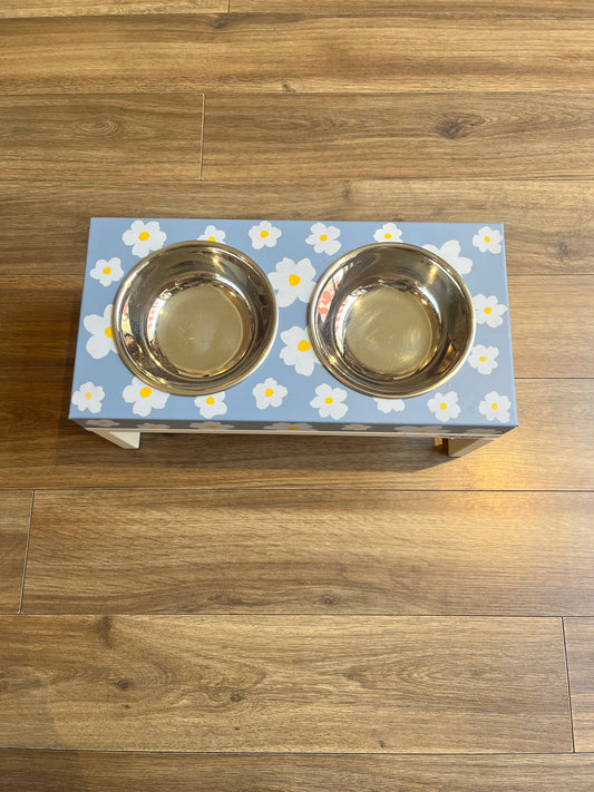Set Ciotole con Vassoio Rialzato "Margherite" - Da Tommy Pet Boutique