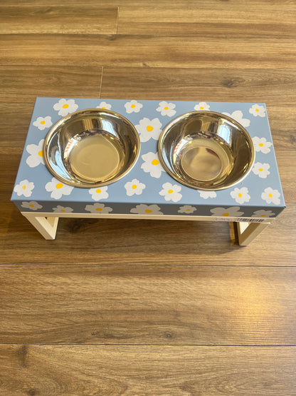 Set Ciotole con Vassoio Rialzato "Margherite" - Da Tommy Pet Boutique