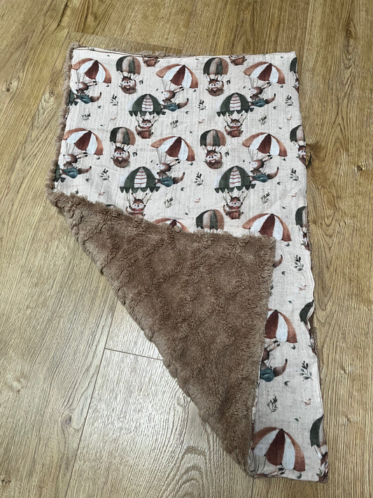 Copertina double pile spesso con losanghe e mussola  - Da Tommy Pet Boutique