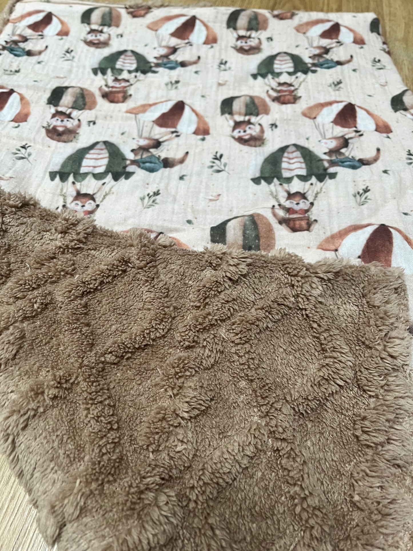 Copertina double pile spesso con losanghe e mussola  - Da Tommy Pet Boutique