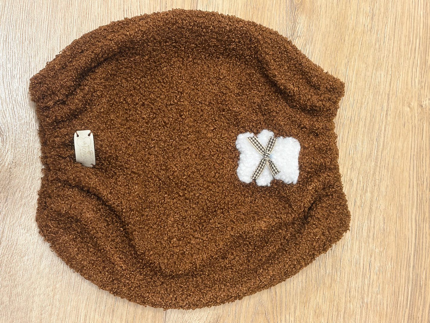 Paraorecchie / Scaldacollo Teddy con applicazione - Da Tommy Pet Boutique