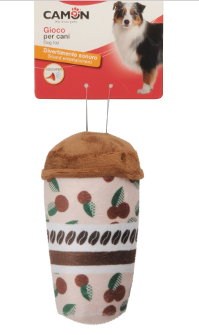 Gioco in poliestere e squeaker "Coffee time" - Camon