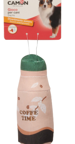 Gioco in poliestere e squeaker "Coffee time" - Camon