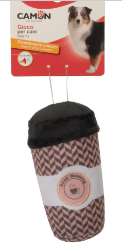Gioco in poliestere e squeaker "Coffee time" - Camon
