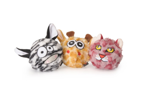 Gioco in poliestere con inserto palla a punte e squeaker - Camon