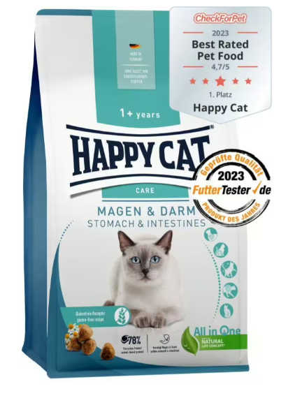Crocchette Gatto Adult "Care Stomach & Intestines" - Happy Cat