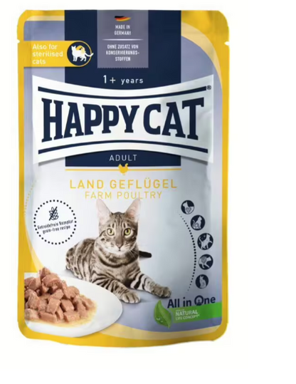 Buste Umido Gatto "Meat in Sauce Culinary" - Happy Cat