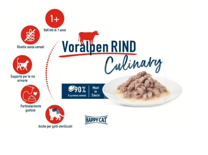 Buste Umido Gatto "Meat in Sauce Culinary" - Happy Cat