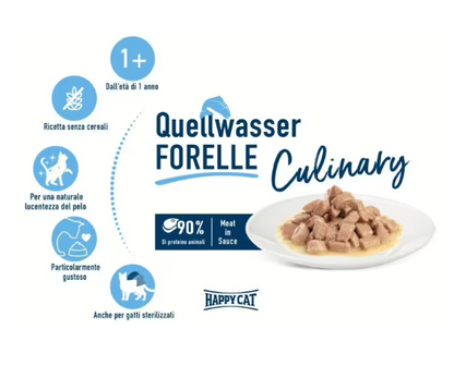 Buste Umido Gatto "Meat in Sauce Culinary" - Happy Cat