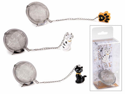 Infusore in acciaio con gatto - Da Tommy Pet Boutique