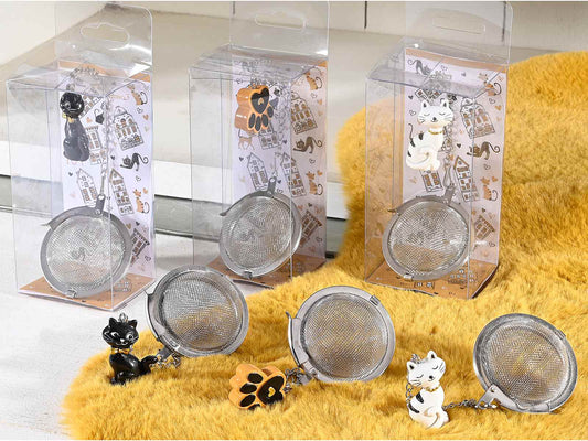 Infusore in acciaio con gatto - Da Tommy Pet Boutique