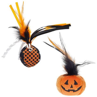 Gioco per Gatti Zucca con pallina Halloween  - Ferribiella