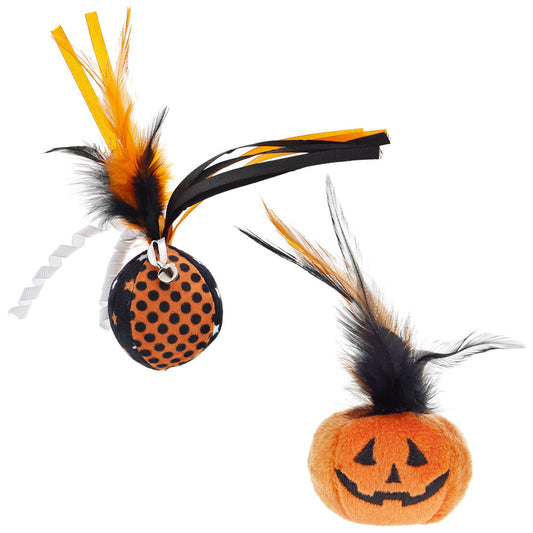 Gioco per Gatti Zucca con pallina Halloween  - Ferribiella