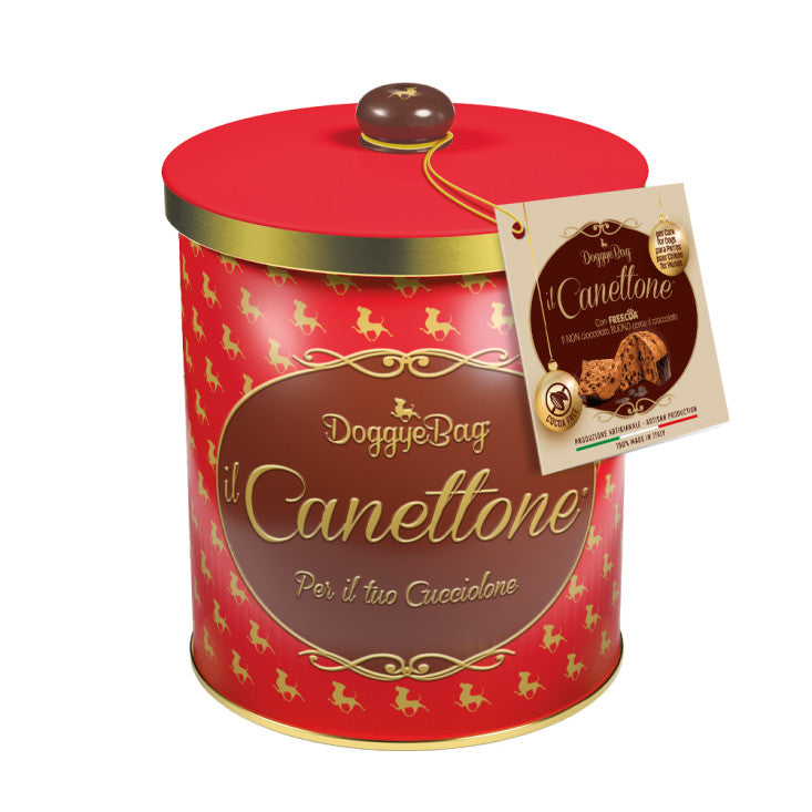 Canettone in edizione limitata con gocce di freecoa in scatola di latta - Doggyebag