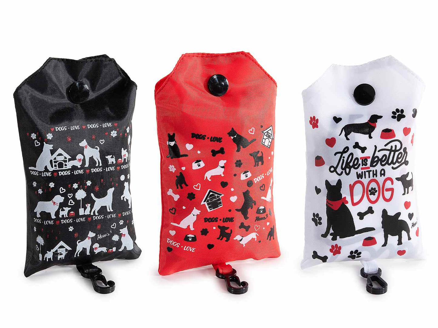 Borsa richiudibile "Dogs Love" - Da Tommy Pet Boutique