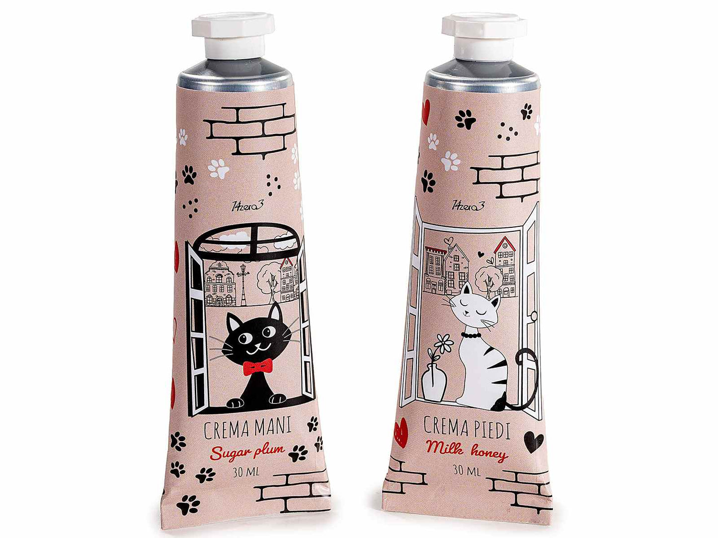 Confezione regalo con crema mani e crema piedi  soggetto Gatti - Da Tommy Pet Boutique