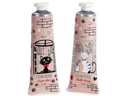 Confezione regalo con crema mani e crema piedi  soggetto Gatti - Da Tommy Pet Boutique